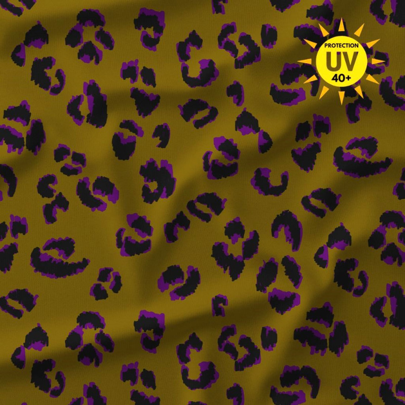 UV-Protect Lycra FAUVE Ochre / Violet